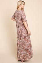 Load image into Gallery viewer, BOMBOM Printed Shirred Maxi Dress