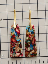Load image into Gallery viewer, Geometrical Shape Imperial Jasper Dangle Earrings