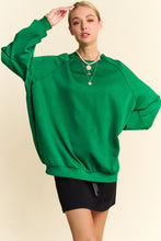 Load image into Gallery viewer, Davi & Dani Round Neck Raglan Sleeve Sweatshirt