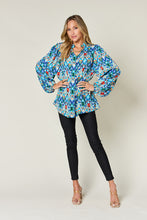 Load image into Gallery viewer, Double Take Full Size Printed Balloon Sleeve Blouse