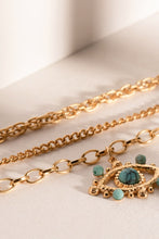 Load image into Gallery viewer, Evil Eye Design Turquoise Pendant Necklace
