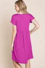 Load image into Gallery viewer, BOMBOM V-Neck Short Sleeve Dress
