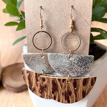 Load image into Gallery viewer, PU Semicircle Drop Earrings