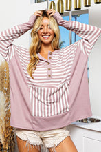 Load image into Gallery viewer, BiBi Striped Thumbhole Long Sleeve Top