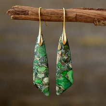 Load image into Gallery viewer, Gold-Plated Copper Dangle Earrings