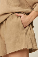 Load image into Gallery viewer, Double Take Texture Half Sleeve T-Shirt and Drawstring Shorts Set