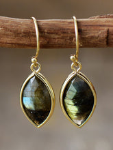 Load image into Gallery viewer, Geometrical Shape Natural Stone Dangle Earrings