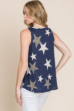 Load image into Gallery viewer, BOMBOM Star Print Waffle Knit Tank