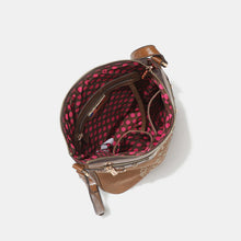 Load image into Gallery viewer, Nicole Lee USA Metallic Stitching Embroidery Inlaid Rhinestone Crossbody Bag