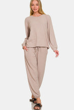 Load image into Gallery viewer, Zenana Round Neck T-Shirt and Joggers Set
