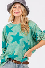 Load image into Gallery viewer, SAGE + FIG Mineral Wash Star Pattern T-Shirt
