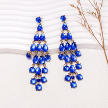 Load image into Gallery viewer, Alloy & Rhinestone Teardrop Earrings