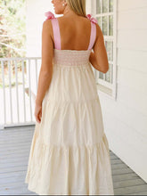 Load image into Gallery viewer, Tiered Tie Shoulder Midi Cami Dress