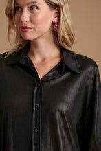 Load image into Gallery viewer, Umgee Side Slit Button Up Long Sleeve Shirt