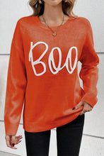 Load image into Gallery viewer, BOO Round Neck Long Sleeve Sweater
