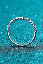 Load image into Gallery viewer, Moissanite Rhodium-Plated Half-Eternity Ring