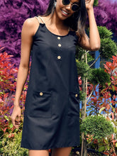 Load image into Gallery viewer, Round Neck Double Spaghetti Straps Mini Dress