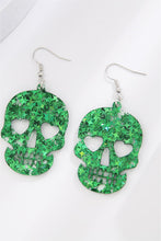 Load image into Gallery viewer, Acrylic Skull Drop Earrings