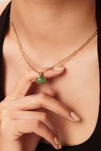 Load image into Gallery viewer, Inlaid Stone Round Pendant Chain Necklace