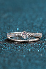 Load image into Gallery viewer, Moissanite Cutout Rhodium-Plated Ring