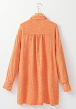 Load image into Gallery viewer, Pocketed Button Up Long Sleeve Shirt Dress