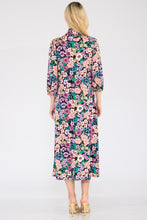 Load image into Gallery viewer, Celeste Full Size Floral Midi Dress with Bow Tied