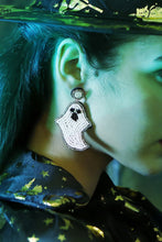 Load image into Gallery viewer, Ghost Shape Beaded Dangle Earrings