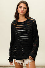 Load image into Gallery viewer, BiBi Round Neck Openwork Knit Cover Up