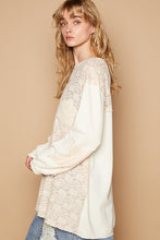Load image into Gallery viewer, POL Round Neck Long Sleeve Crochet Patches Top
