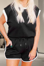 Load image into Gallery viewer, Contrast Trim Round Neck Top and Shorts Set