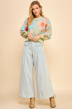 Load image into Gallery viewer, Davi & Dani Drawstring Hem Wide Leg Mid Rise Jeans