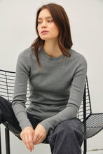 Load image into Gallery viewer, Be Cool Round Neck Long Sleeve Ribbed Sweater