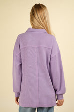 Load image into Gallery viewer, VERY J Collared Half Button Knit Top with Pockets