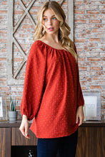 Load image into Gallery viewer, Heimish Full Size Swiss Dot Off Shoulder Top