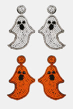 Load image into Gallery viewer, Ghost Shape Beaded Dangle Earrings