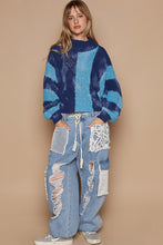 Load image into Gallery viewer, POL Mock Neck Color Block Sweater