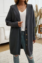 Load image into Gallery viewer, Devine Button Up Long Sleeve Hooded Cardigan