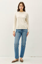Load image into Gallery viewer, Be Cool Heathered Round Neck Long Sleeve Sweater