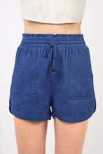 Load image into Gallery viewer, VERY J Drawstring Elastic Waist Linen Shorts