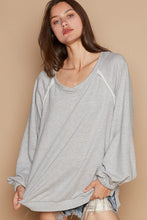 Load image into Gallery viewer, POL Back Cross Strap Detail Balloon Sleeve Sweatshirt