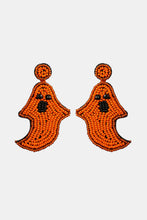 Load image into Gallery viewer, Ghost Shape Beaded Dangle Earrings