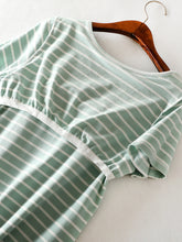 Load image into Gallery viewer, Striped Round Neck Short Sleeve Dress
