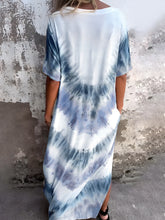 Load image into Gallery viewer, Full Size Pocketed Tie-Dye Short Sleeve Dress