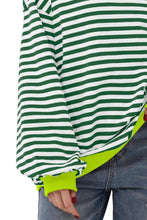 Load image into Gallery viewer, Striped Round Neck Long Sleeve Sweatshirt
