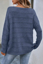 Load image into Gallery viewer, Boat Neck Dropped Shoulder Sweater