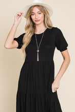 Load image into Gallery viewer, BOMBOM Short Sleeve Tiered Maxi Dress
