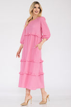 Load image into Gallery viewer, Celeste Full Size Tiered-Ruffle Midi Dress