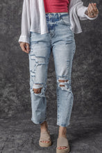 Load image into Gallery viewer, Distressed High Waist Jeans