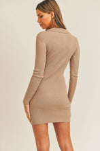 Load image into Gallery viewer, Mable Button Up Ribbed Mini Shirt Dress