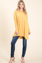 Load image into Gallery viewer, BOMBOM Round Neck Long Sleeve Oversized Top
